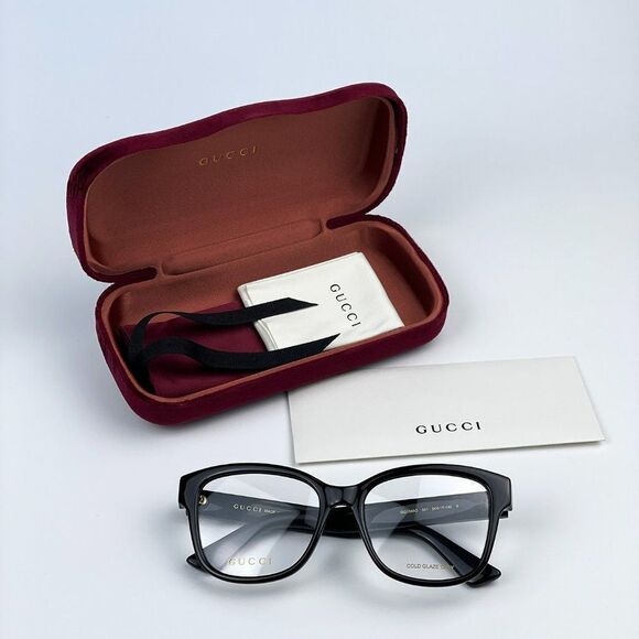 NEW Gucci GG1340O 001 Black Square Women Eyeglasses